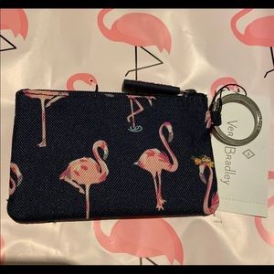 Vera  bradley zip id case flamingo